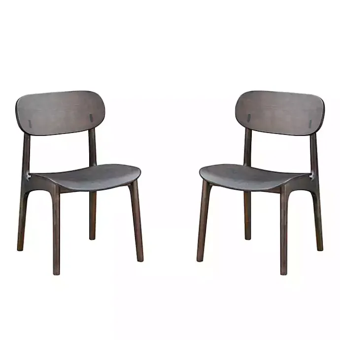 Sale Kirklands Home Dark Mid-Century Modern Chairs, Set of 2 Brown
