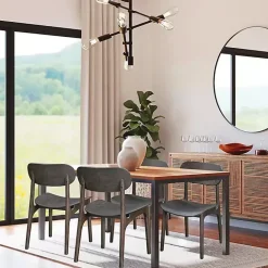 Sale Kirklands Home Dark Mid-Century Modern Chairs, Set of 2 Brown