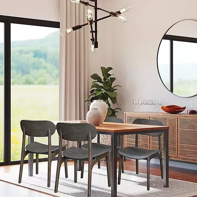 Sale Kirklands Home Dark Mid-Century Modern Chairs, Set of 2 Brown