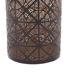 Hot Kirklands Home Dark Pierced Metal Candle Holders, Set of 3 Brown