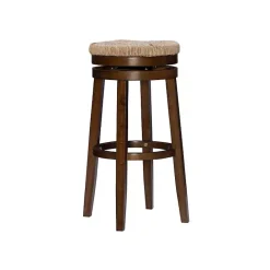 Outlet Kirklands Home Dark Seagrass Swivel Bar Stool Brown