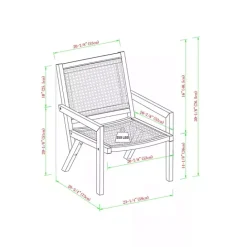 Kirklands Home Dark Brown Wood and Rattan Outdoor Chair