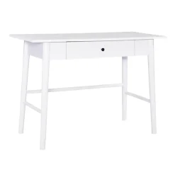 Best Kirklands Home Dark Wood 1-Drawer Midcentury Modern Desk Brown