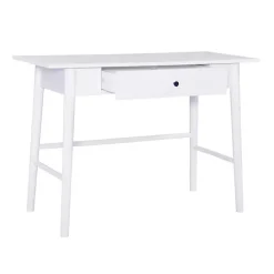 Best Kirklands Home Dark Wood 1-Drawer Midcentury Modern Desk Brown