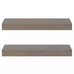 Outlet Kirklands Home Dark Brown Wood Floating Shelves, Set of 2