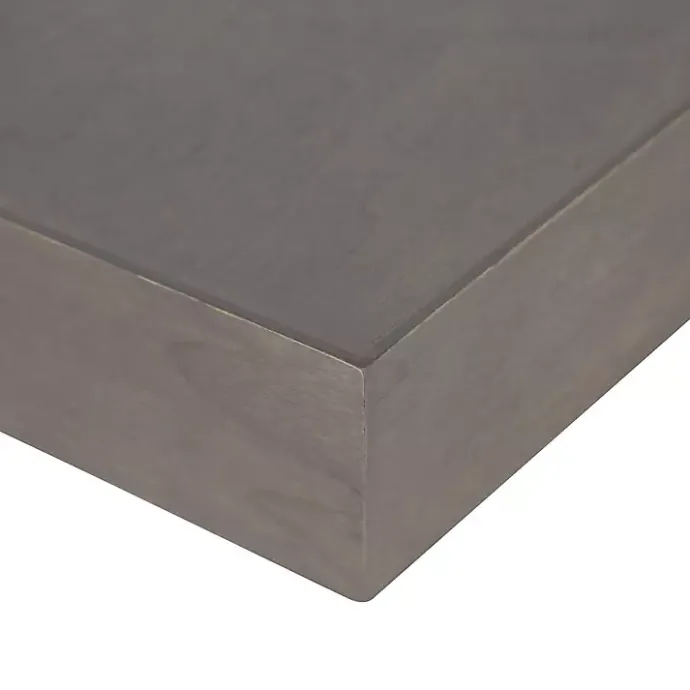 Outlet Kirklands Home Dark Brown Wood Floating Shelves, Set of 2