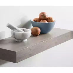 Outlet Kirklands Home Dark Brown Wood Floating Shelves, Set of 2