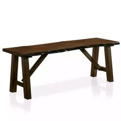 Discount Kirklands Home Dark Wood Live Edge Bench Brown