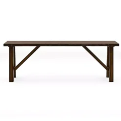 Discount Kirklands Home Dark Wood Live Edge Bench Brown