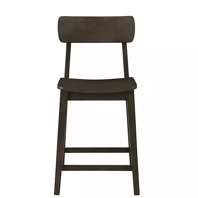 Hot Kirklands Home Dark Wood Open Back Counter Stool Brown