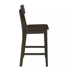 Hot Kirklands Home Dark Wood Open Back Counter Stool Brown