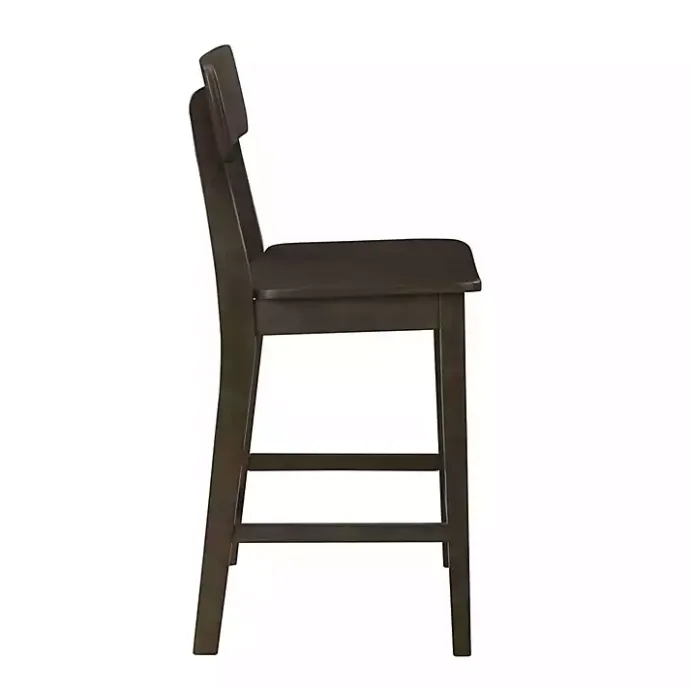 Hot Kirklands Home Dark Wood Open Back Counter Stool Brown