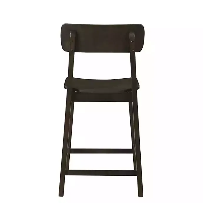 Hot Kirklands Home Dark Wood Open Back Counter Stool Brown