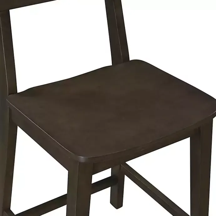 Hot Kirklands Home Dark Wood Open Back Counter Stool Brown