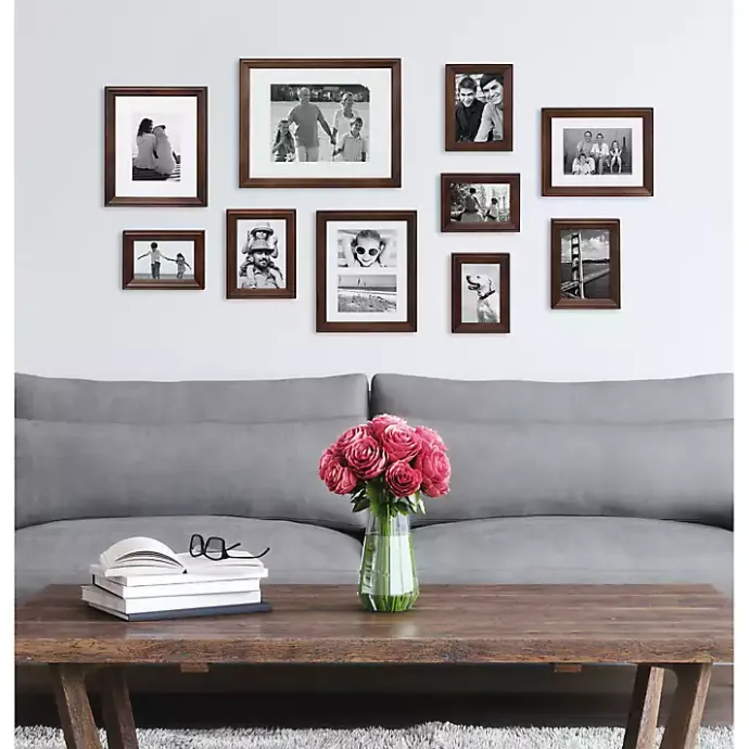 Kirklands Home Dark Wood 10-pc. Gallery Wall Frame Set Brown