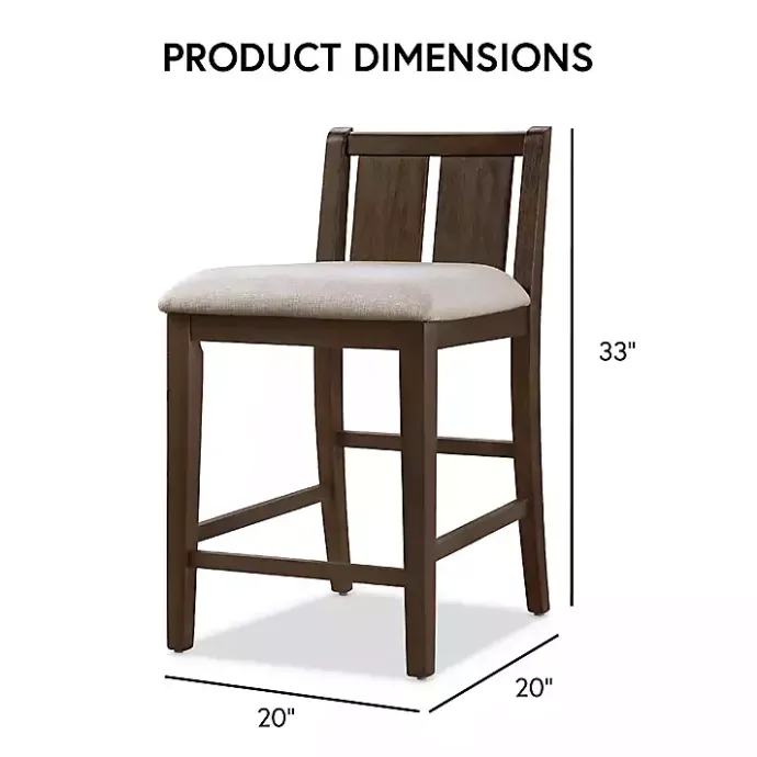 Kirklands Home Dark Cherry Wood Kayla Counter Height 3-pc. Set Brown