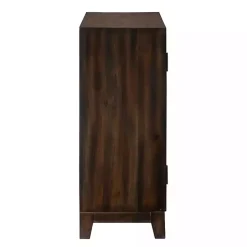 Hot Kirklands Home Dark Chestnut Medallion Carved Cabinet Brown