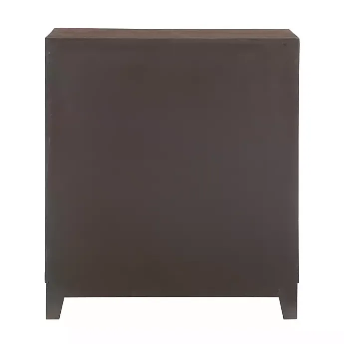 Hot Kirklands Home Dark Chestnut Medallion Carved Cabinet Brown