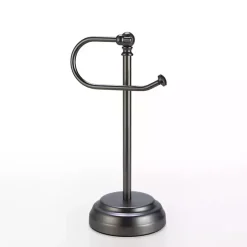 Best Kirklands Home Dark Chrome Hook Countertop Towel Holder Gray