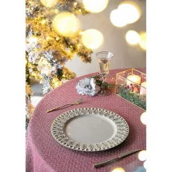 Discount Kirklands Home Dark Cream Plume Border Chargers, Set of 4 Ivory