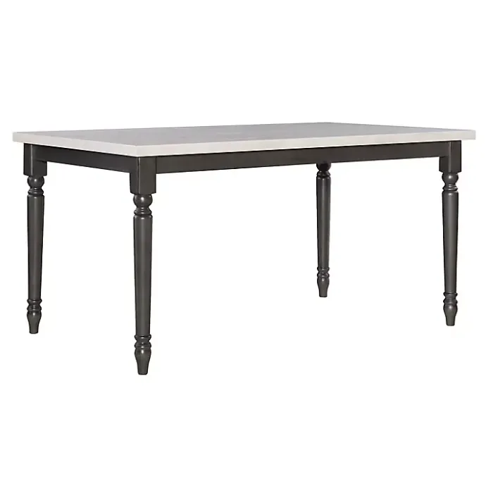 Sale Kirklands Home Dark Gray & White Traditional Dining Table