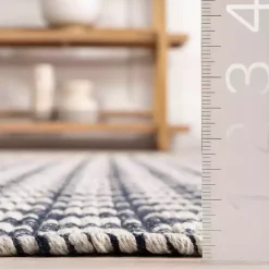 Sale Kirklands Home Dark Gray and Ivory Dainty Diamond Area Rug, 5x8