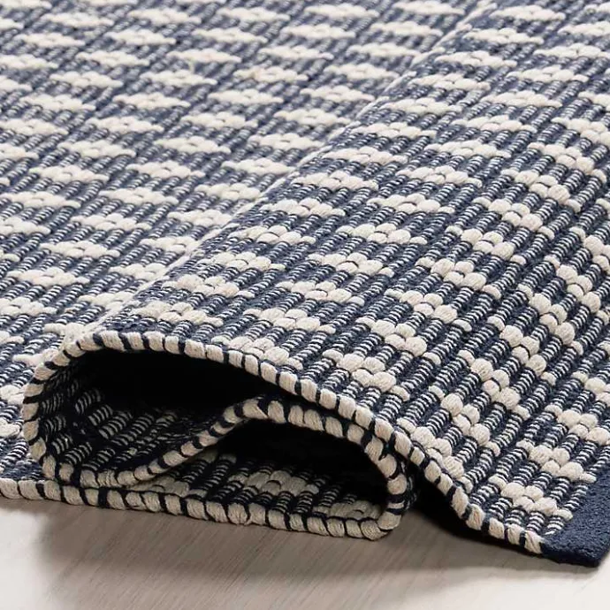 Sale Kirklands Home Dark Gray and Ivory Dainty Diamond Area Rug, 5x8