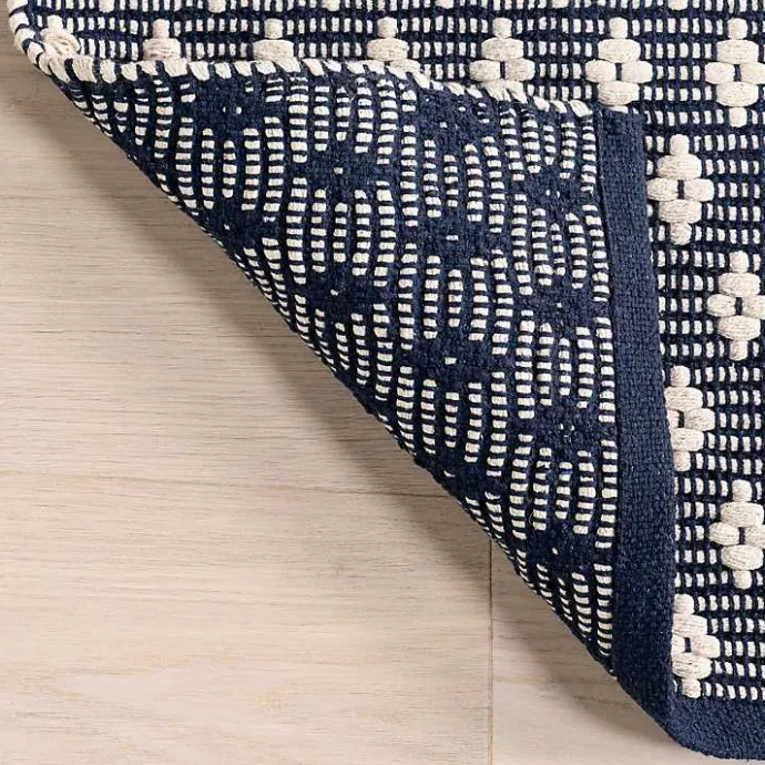 Sale Kirklands Home Dark Gray and Ivory Dainty Diamond Area Rug, 5x8