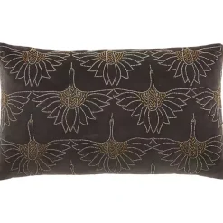 Outlet Kirklands Home Dark Beaded Deco Lumbar Pillow Gray