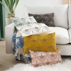 Outlet Kirklands Home Dark Beaded Deco Lumbar Pillow Gray