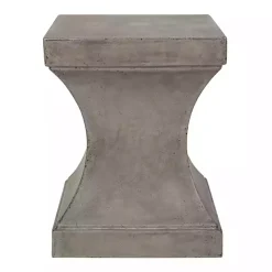 Online Kirklands Home Dark Concrete Pedestal Accent Table Gray