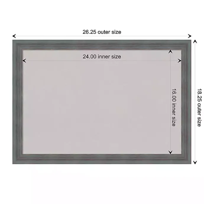 New Kirklands Home Dark Framed Corkboard Gray