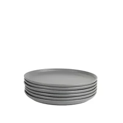Sale Kirklands Home Dark Linear Salad Plates, Set of 6 Gray