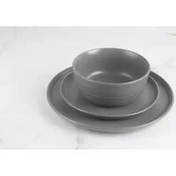 Sale Kirklands Home Dark Linear Salad Plates, Set of 6 Gray