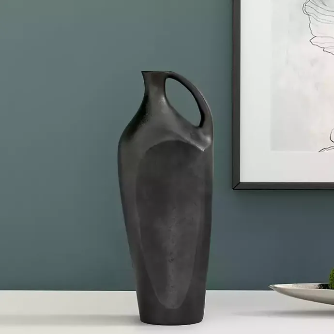 Clearance Kirklands Home Dark Metal Jug Vase, 14 in. Gray