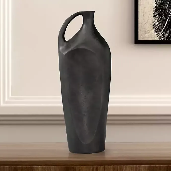 Clearance Kirklands Home Dark Metal Jug Vase, 14 in. Gray