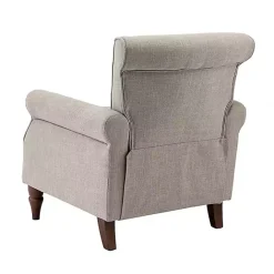 Kirklands Home Dark Miriam Nailhead Trim Armchair Gray
