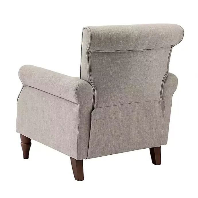 Kirklands Home Dark Miriam Nailhead Trim Armchair Gray