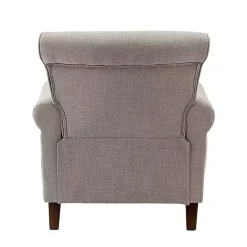 Kirklands Home Dark Miriam Nailhead Trim Armchair Gray
