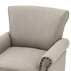 Kirklands Home Dark Miriam Nailhead Trim Armchair Gray