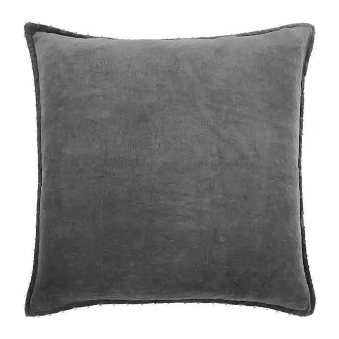 Outlet Kirklands Home Dark Solid Cotton Pillow, 22 in. Gray