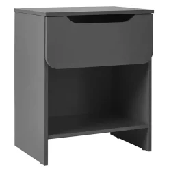 Clearance Kirklands Home Dark Stanley Single Drawer Nightstand Gray