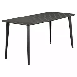 Best Kirklands Home Dark Wood and Metal Dining Table Gray