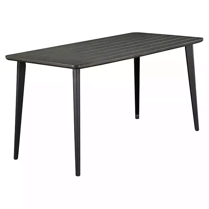 Best Kirklands Home Dark Wood and Metal Dining Table Gray