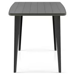 Best Kirklands Home Dark Wood and Metal Dining Table Gray