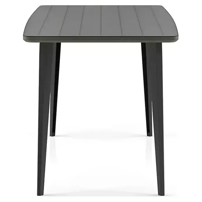 Best Kirklands Home Dark Wood and Metal Dining Table Gray