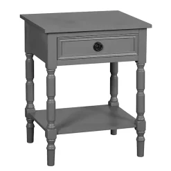 Hot Kirklands Home Dark Wood Barrett Accent Table Gray