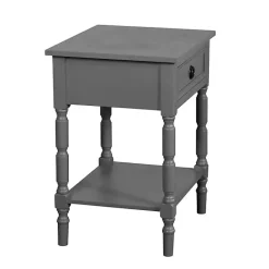 Hot Kirklands Home Dark Wood Barrett Accent Table Gray