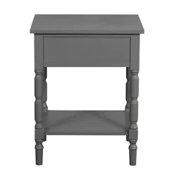Hot Kirklands Home Dark Wood Barrett Accent Table Gray