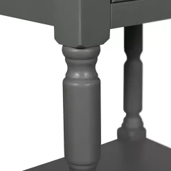 Hot Kirklands Home Dark Wood Barrett Accent Table Gray